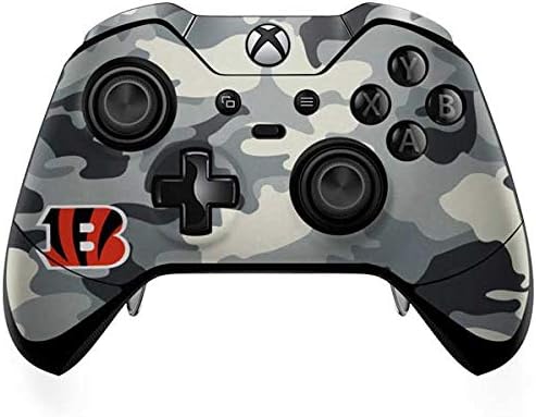 Skinit Decal Gaming Skin Compatible with Xbox One Elite Controller - Officially Licensed NFL Cincinnati Bengals Camo Design