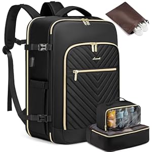 LOVEVOOK Large Travel Backpack for Women,Carry on Backpack Flight Approved with Shoe Bag,Personal Item Backpack Travel Bag with 2 Storage Containers,TSA Fit 17inch Laptop Luggage with USB Port