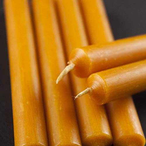 Brubaker 10% Beeswax Tree Candles - Pack Of 20 - Honey Colored - 3¾ X ½ Inch (9.5 X 1.27Cm) - Made In Europe - Pyramids, Carousels & Chimes #TOP7