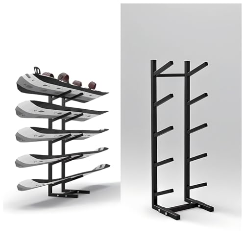 Zfmnoyev Floor-Standing Snowboard Storage Rack, Free-Standing Home Gym Organize Holder, Sample Board Display Stand, Metal Sports Mat Storage Rack(35x25x101 cm/14x10x40 in)