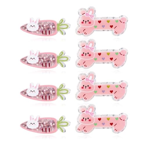 Easter Hair Clips for Women Girls Cute Rabbit Carrot Hairclips with Non-Slip Animal Theme Hairpins Hair Accessory for Easter Basket Stuffers Party Photo Props