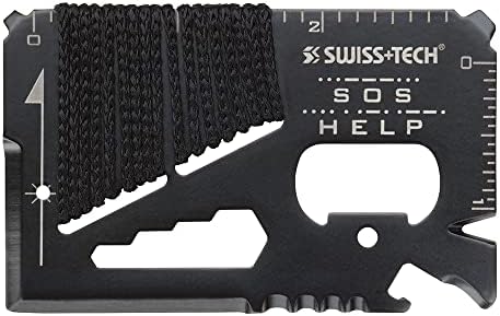SWISS+TECH ST33329 Wallet Multi-Tool with Screwdrivers, Wrenches, Rope Cutter, Knives (Single Pack)