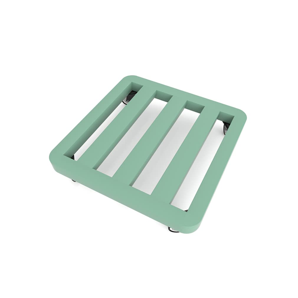 YiHYSj Plant Stand on 4 Wheels Heavy Duty Plant Pot Holder Large Trolley Metal plant pot Rack Shelf Square Plant Pot Caddy for Indoor Outdoor Home Garden Load capacity 150 kg (Copper,35x35cm)