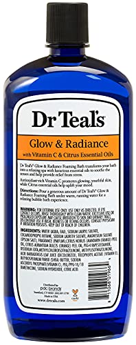 Dr Teal's Foaming Bath Variety Gift Set (2 Pack, 34Oz Ea.) - Cannabis Sativa Hemp Seed Oil, Glow & Radiance Vitamin C & Citrus Essential Oils. Treat Your Skin, Your Senses, & Your Stress #TOP4