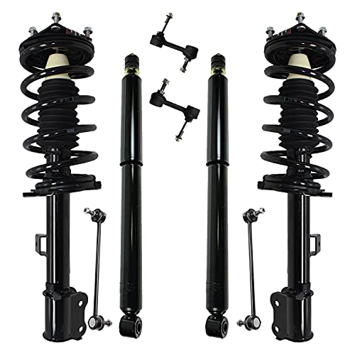 Detroit Axle - Front Loaded Struts Rear Shocks Sway Bars for 2009-12 Ford Escape, 2009-11 Mazda Tribute, Mercury Mariner - 8pc Set Coil Springs and Shock Absorbers Suspension Kit