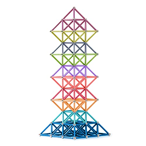 BANBBY 145 Stück Magnetspielzeug Aufgerüstet 58mm Bausticks Set für Kinder Magnetspiel (10 Farben)