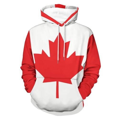 Hoodie drapeau canadien UMENG unisexe pull S pour homme et femme en sweat-shirt manche longue