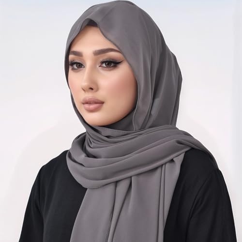 ار في روفيك حجاب للنساء المسلمات قابل للتعديل وقابل للتمدد بغطاء كامل جيد التهوية، 3 - رمادي داكن