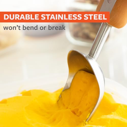 Image of Full Circle Ice Breaker Stainless Steel Ice Cream Scoop, Dishwasher Safe