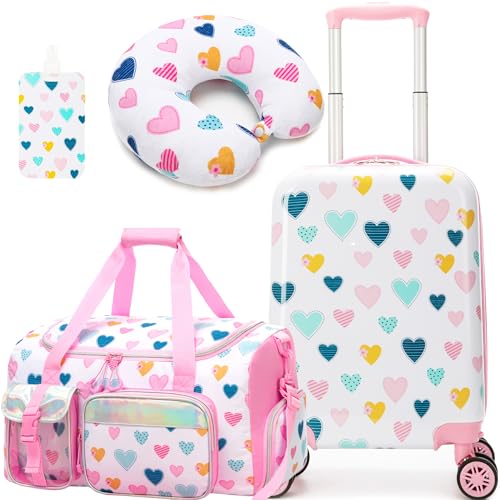 Esteemly 3-Piece Girls Luggage Set