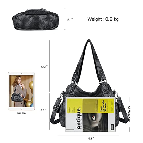 Image of Angel Kiss Hobo Handbags for Women Soft PU Leather Shoulder Handbags Ladies Purses