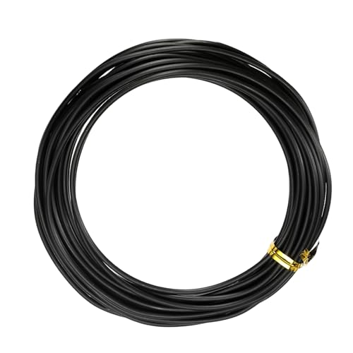 YELARXI Bonsai Training Wire, 2mm x 32.8 ft Anodized Aluminum Floral Plant Training Wire Bendable Metal Stems Accessories for Gardening Branch Fixing Crafts (Black)