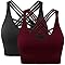Soutien-Gorge De Sport Angool Femme - Dos Croisé - Sans Armature - Coussinets Amovibles