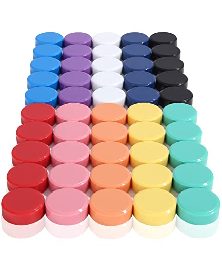 50 Piezas Imanes Redondos Multicolores, 10 Colores, para pizarras Magneticas Blancas, frigoríficos, Mapa, para la Oficina o el hogar