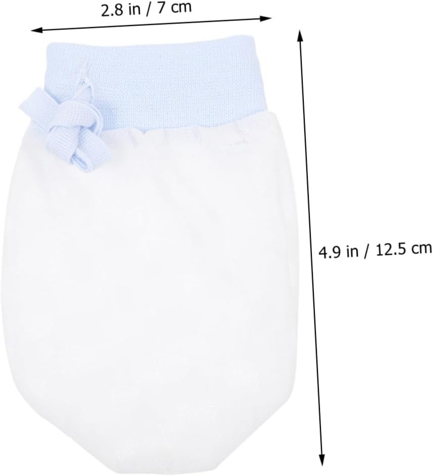 2 Pairs Newborn Ice Silk Scratch Mittens No Scratch Hand Protectors for Boy Girl Soft Breathable Gloves for Comfort for Spring Summer
