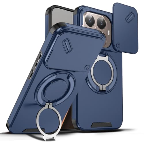 Coque magnétique Xiaomi 15T Pro antichoc avec support rotatif et protection caméra