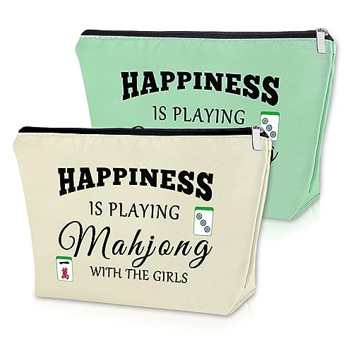 Bolsas cosméticas con temática Mahjong 2 unidades