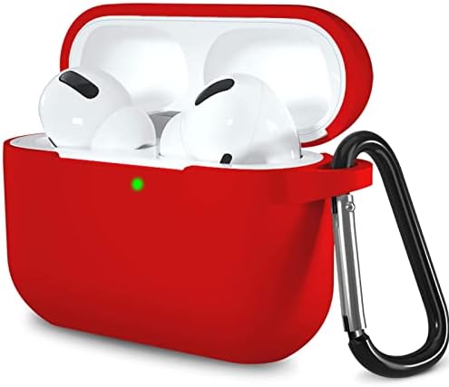 Lerobo for AirPods Pro 2nd/1st Case with Keychain, Red