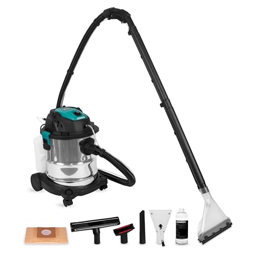 VONROC Nettoyeur Moquette 1400W - Nettoyant Tissus Spécial Tapis, Moquette, Siège Voiture - Machine Nettoyage 4 en 1 Fonction Aspirateur - Aspire, Nettoie, Lave - Réservoir 3.5L et Élimine Taches