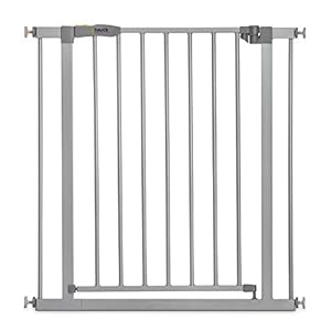 Hauck Stop N Safe 2 Kindersicherung/kein Bohren/75 bis 80 cm/Verlängerbar mit Verlängerungen (nicht im Lieferumfang enthalten) /Metall/Grau