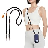 PGYTECH LinkGo Dual Mount Phone Strap, Quick-Detach Wrist Strap & Lens Cleaner, Adjustable Phone Lanyard for Travel and Daily (Stellar Black)