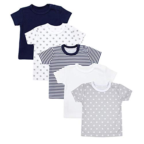 TupTam Magliette per Bambini Maniche Corte Pacco da 5, Multicolore, 74