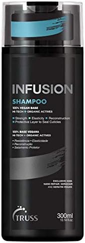 Truss Infusion Shampoo for Dry, Dull, Damaged Hair - 100% Vegan Base Keratin & Collagen Anti-aging, Color Safe Shampoo Deeply Hydrates, Protects & Restores for Strong, Soft, Shiny Hair