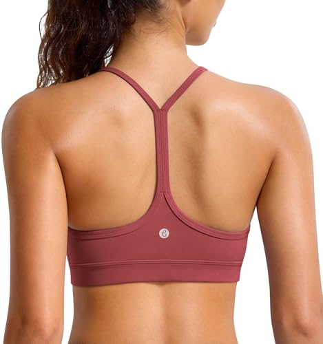 Image of BAYDI Clouduxi Y Back Sports Bra for Women - Padded Racerback Spaghetti Strap Low Impact Workout Yoga Bra, A-C Cups
