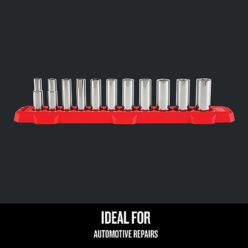 Image of CRAFTSMAN Socket Set, Metric, 3 /8 inch Drive, 6 Pt., 11Piece (CMMT12045)