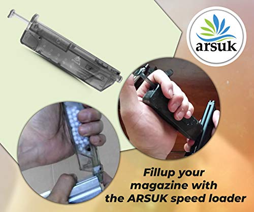 Arsuk Airsoft Speed Loader With Adapter For 6Mm Bb Pellets, Paintball Magazine Fast Quick Loading Airsoft Tool Accessory For 90 Rounds #TOP4