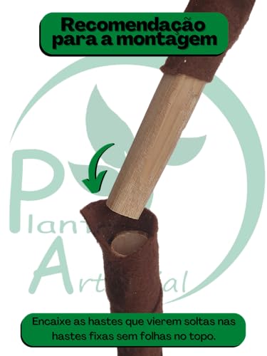 Planta Artificial Figueira Ficus Verde Vaso 3D Polietileno Decoração (Coluna Bege)