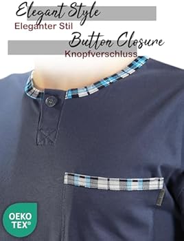 SESTO SENSO Heren Pyjama Set Lange Mouw Broek Met Zak Katoen Top & Bottom Nachtkleding XXL Grafit SESTO SENSO Heren Pyjama Set Lange Mouw Broek Met Zak Katoen Top & Bottom Nachtkleding XXL Grafit