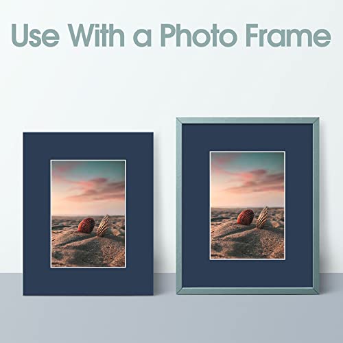 Golden State Art, Pack Of 25, Acid-Free Mixed Colors Pre-Cut 8X10 Picture Mat For 5X7 Photo With White Core Bevel Cut Frame Mattes #TOP6