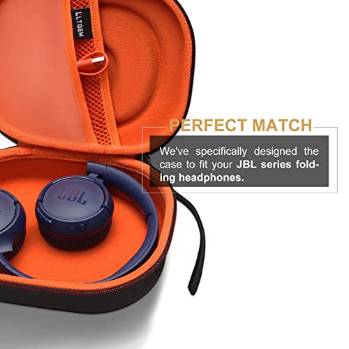 Image of L LTGEM EVA Hard Case for JBL Live 770NC /660NC /650BT /460NC /670NC /400BT /500BT and JBL Tune 770NC /710BT /720BT /760NC /700BT /750BT /510BT /660NC /520BT /500 /E45BT Bluetooth Wireless Headphone(Black+Orange)