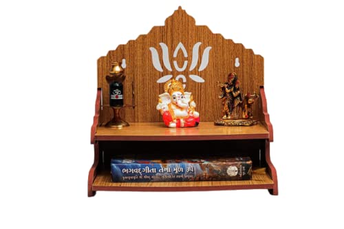 Temple mandir en bois de dieu singhasan suspendu pour autel de priere maison