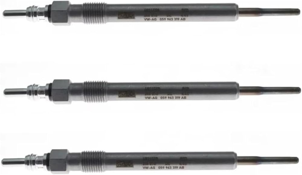 Car Diesel Glow Plug Set for VW for Golf VI 2008 2009 2010 2011 2012 2013 95817032090 03L963319B 4L963319B Automatic Parts Diesel Glow Plugs Set(3pcs)
