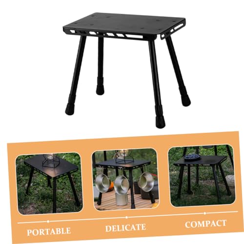 Table pliante portable fer noir petite table camping randonnée