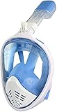 WBJLG Tauchen Faltbarer Schnorchel Tauchen Full Face Scuba Diving Anti Fog Underwater Wide View Schnorchel Schwimmen für Kinder und Erwachsene