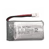 Capacidad: 800 mAh RFGTYH 3.7V 800mAh 30C Batería Lipo para Syma X5C X5SC X5SW RC Quadcopter Drone Batería RC Batería White