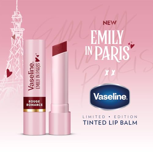Image of Vaseline Rouge Romance | Emily in Paris Limited Edition | Red Tinted Lip Balm Stick, 24H* Moisturization, 3g