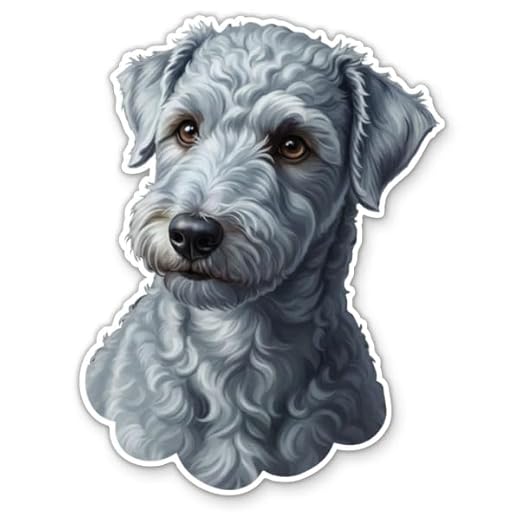 Bedlington Terrier Sticker - for Water Bottle Phone Car Tumbler Laptop - Bedlington Terrier Dog Decal - Waterproof Vinyl - 3"