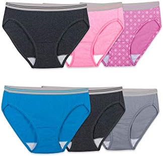 Fruit of the Loom Women’s Underwear Cotton Bikini Panty Multipack, Assorted, 6 Count (Pack of 1)