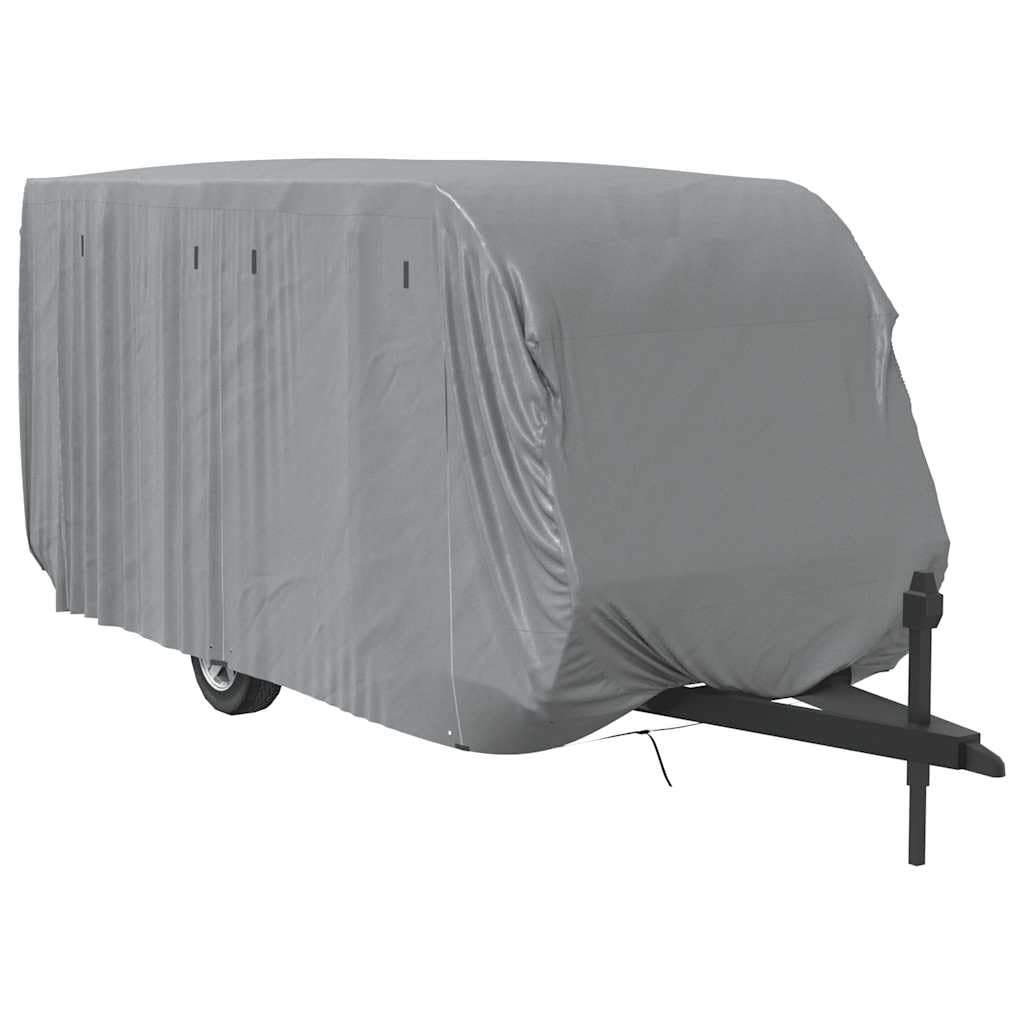 vidaXL Funda para Caravana Tela no Tejida Gris 610x250x220 cm, Cubierta para remolques de Viaje, Funda para Caravana de Camping, protección para Caravana