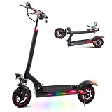800W Patinete electrico para Adulto,10' Patinete electrico Plegable,40-55 km de autonomía,batería de 48 V 15 Ah patín eléctrico Doble Frenado Sistema Patinete Electrici Carga máxima de 120 kg escooter