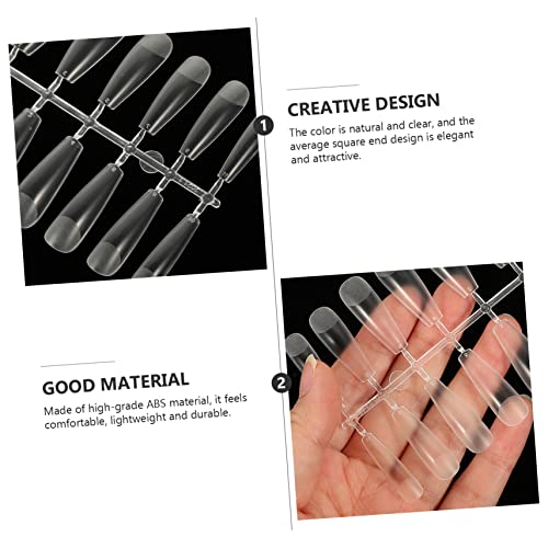 Beaupretty 1 Caixa Extensões De Unhas Dicas De Unhas Pontas De Unhas Quadradas Cônicas Pontas Das Un