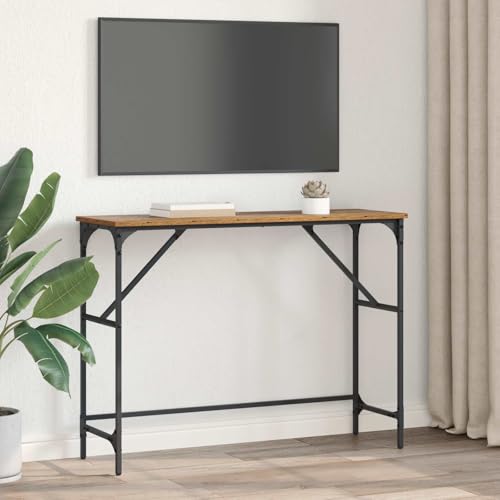 Table console bois vieilli pour désencombrer l'entrée et embellir les petits espaces - 5