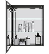 SogesPower Medicine Cabinet Mirror, 19.6" Wall Mounted Double Door Bathroom Cabinet, Bathroom Mir...
