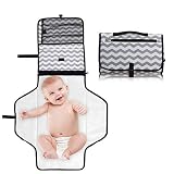 Cozywind Tragbare Wickelunterlage Wasserdicht Wickeltasche für Unterwegs, Wickelset fürs Baby, Wickeln auf Reisen, Faltbare Windelmatte fürs Baby und Befestigung für Kinderwagen