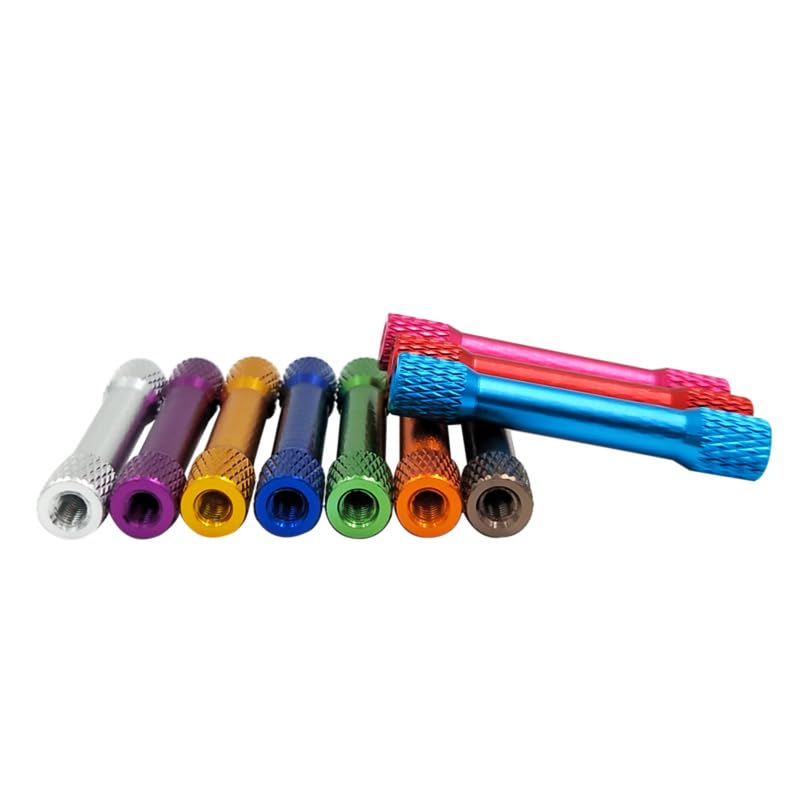 6063 Aluminum Alloy Double-Ended mesh Round Aluminum Column 10 Remote Control Drones FPV Quadcopter Connecting Column Aluminum Tube Support Column M3 (Sky Blue, M3x20mm=10pcs)