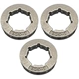 RUURUU Lot de 3 pignons de jante 7T 7 cannelures pour tronçonneuse Husqvarna 55 51 50 154 254 340 345 346XP 350 351 353 357 359 OEM 11891 0000 642 12 36 50 1457402
